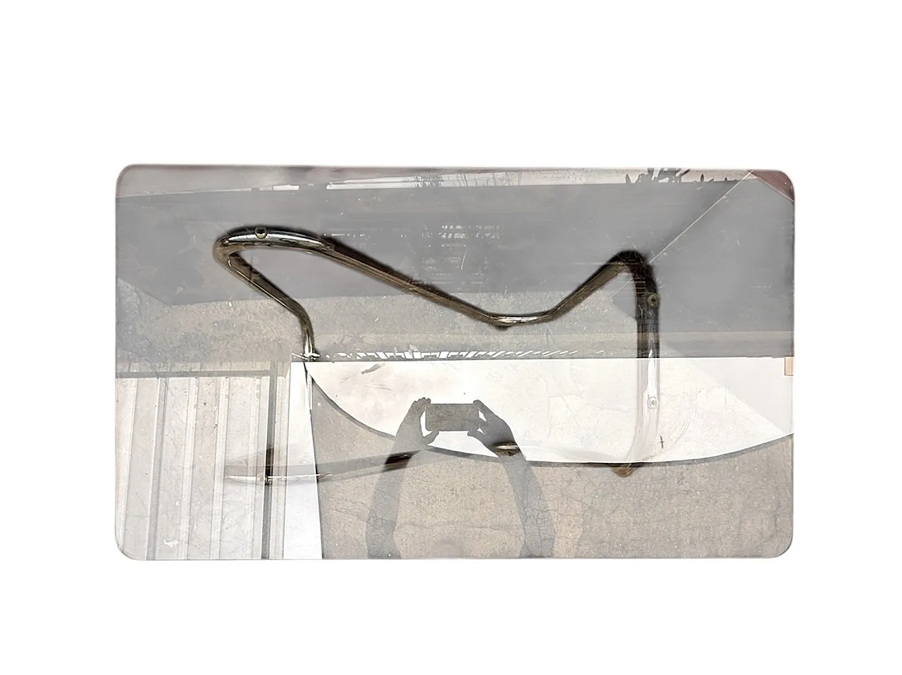 Coffee table space age pop art chromed smoked glass, 70s 3