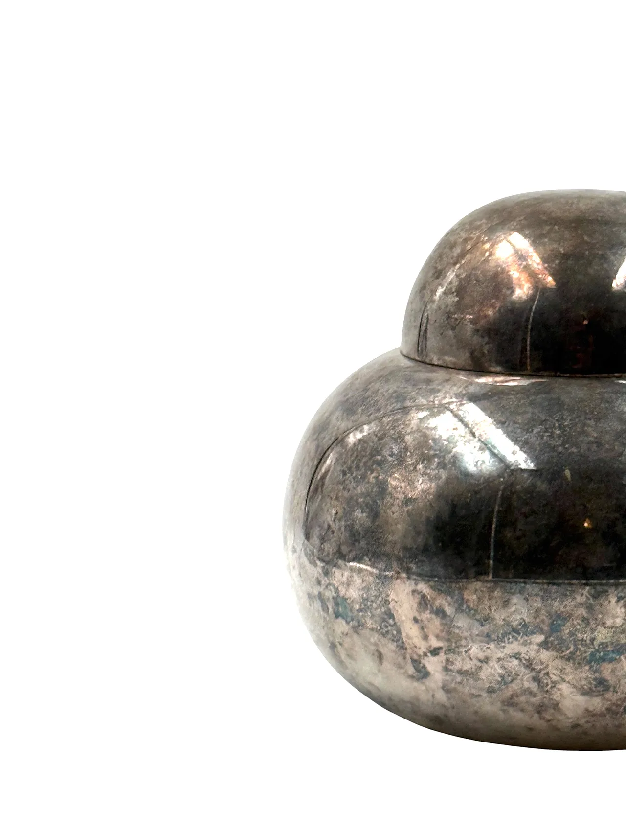 Ice bucket Mid-century Modern placcato argento, Teghini Firenze Italy 8