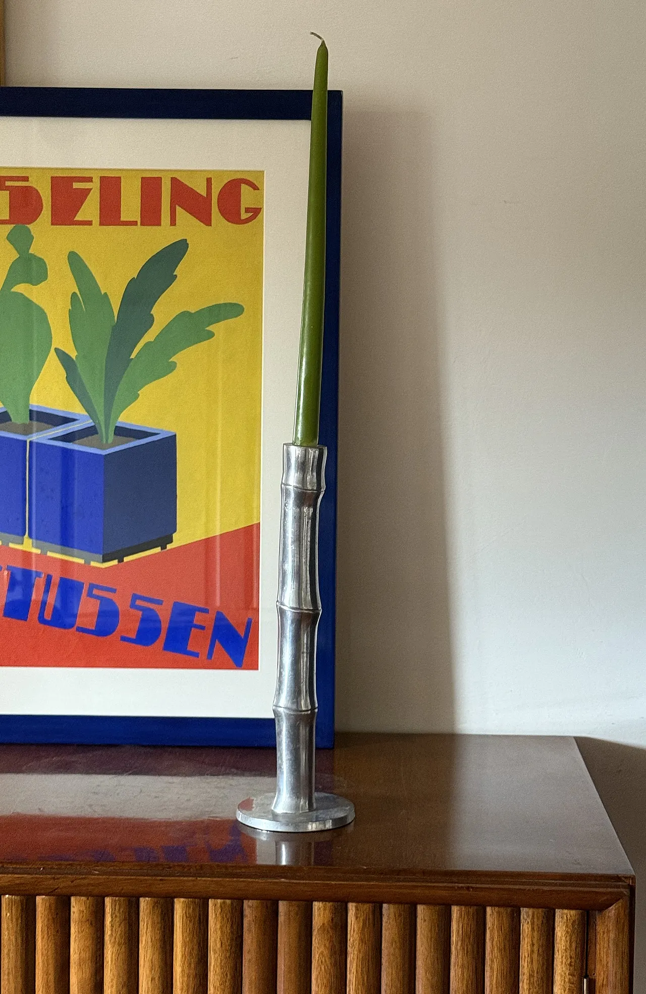 Hollywood Regency Bamboo Shaped Candle Holder, 1970s 2