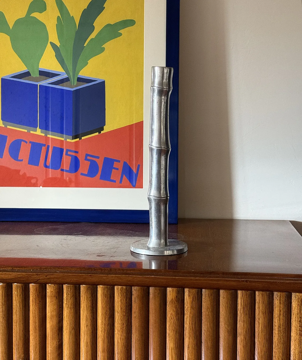 Hollywood Regency Bamboo Shaped Candle Holder, 1970s 3