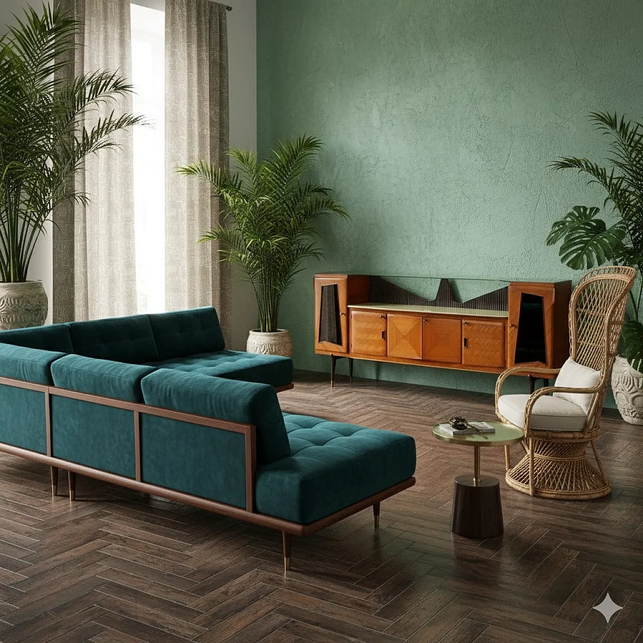 Mobile in legno impiallacciato ed esotico, anni '50 2