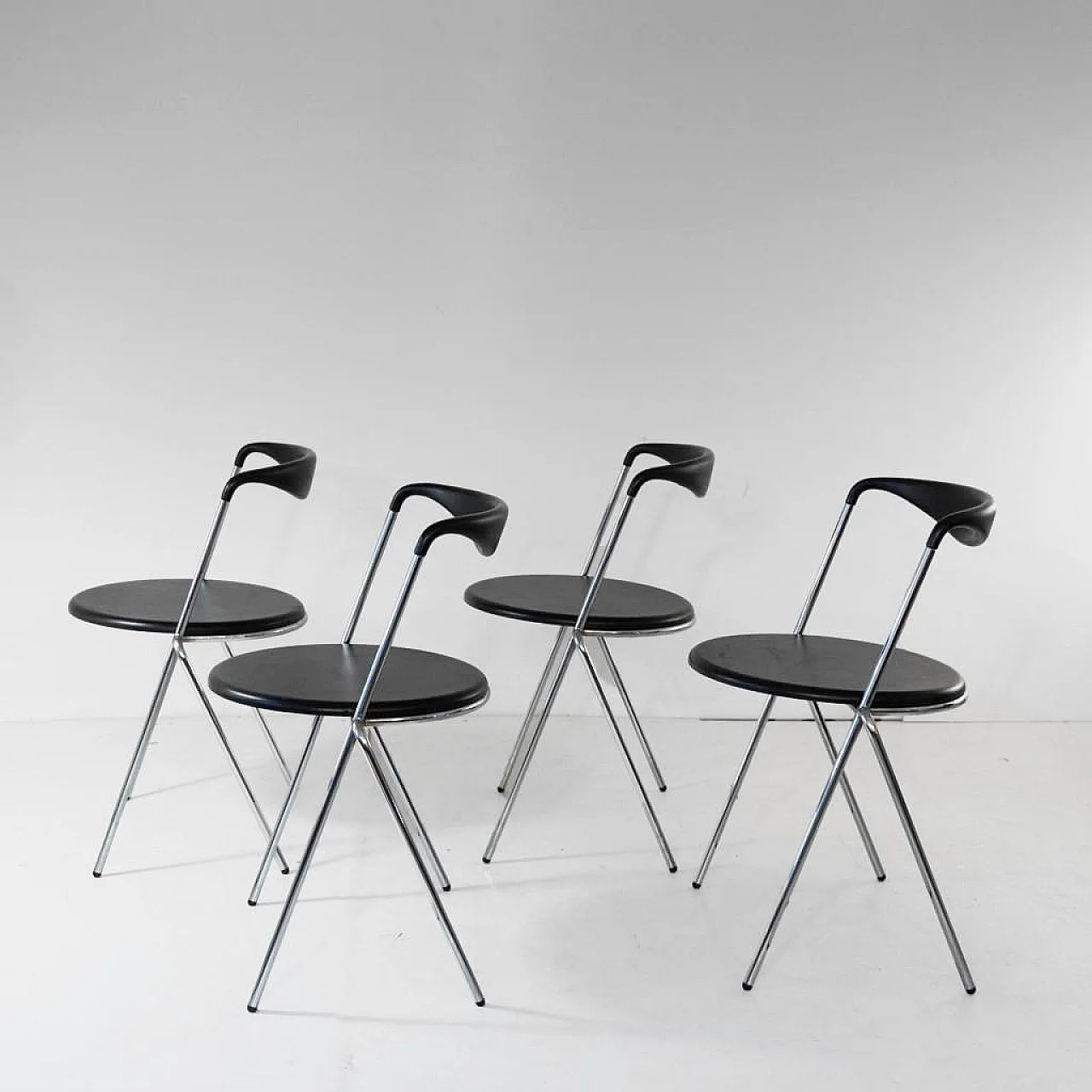 4 Italian stintable chairs in Hans Eicenberger style, 70s 11