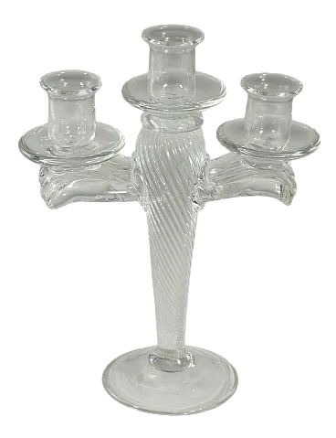 Portacandele postmoderno in vetro nello stile di Borek Sipek, anni '80