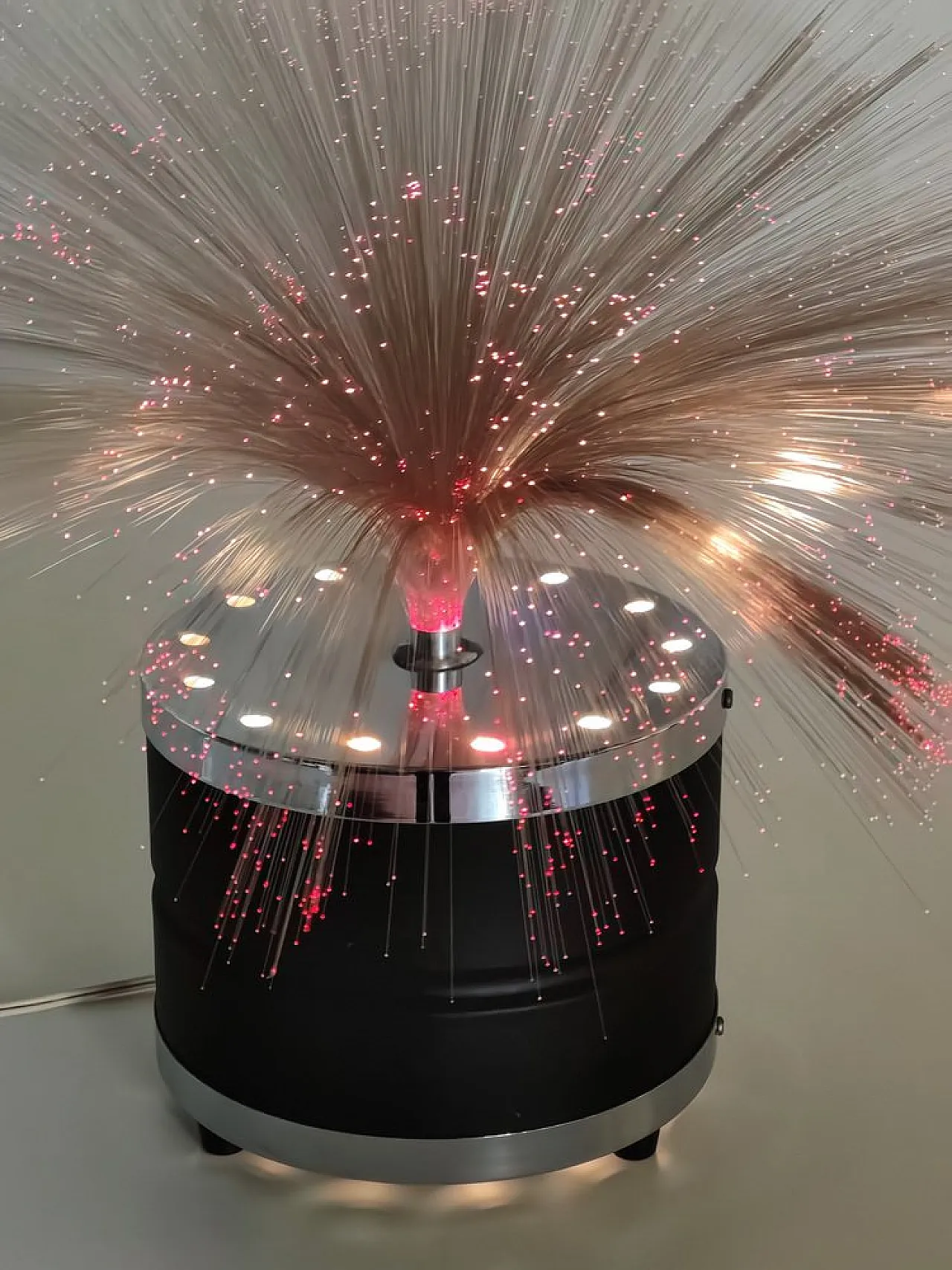 Lampada da tavolo Space Age in fibra ottica, anni '60 8