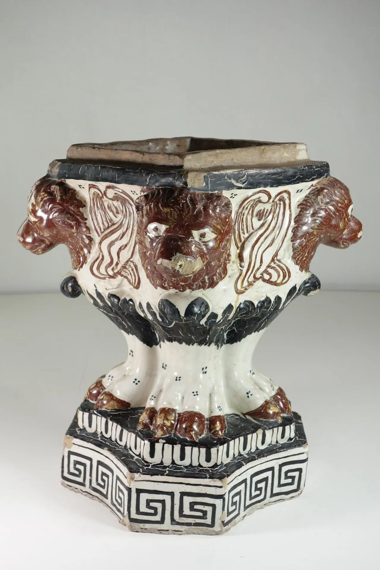 Ceramic maiolica vase by Giustiniani, 19th century 1