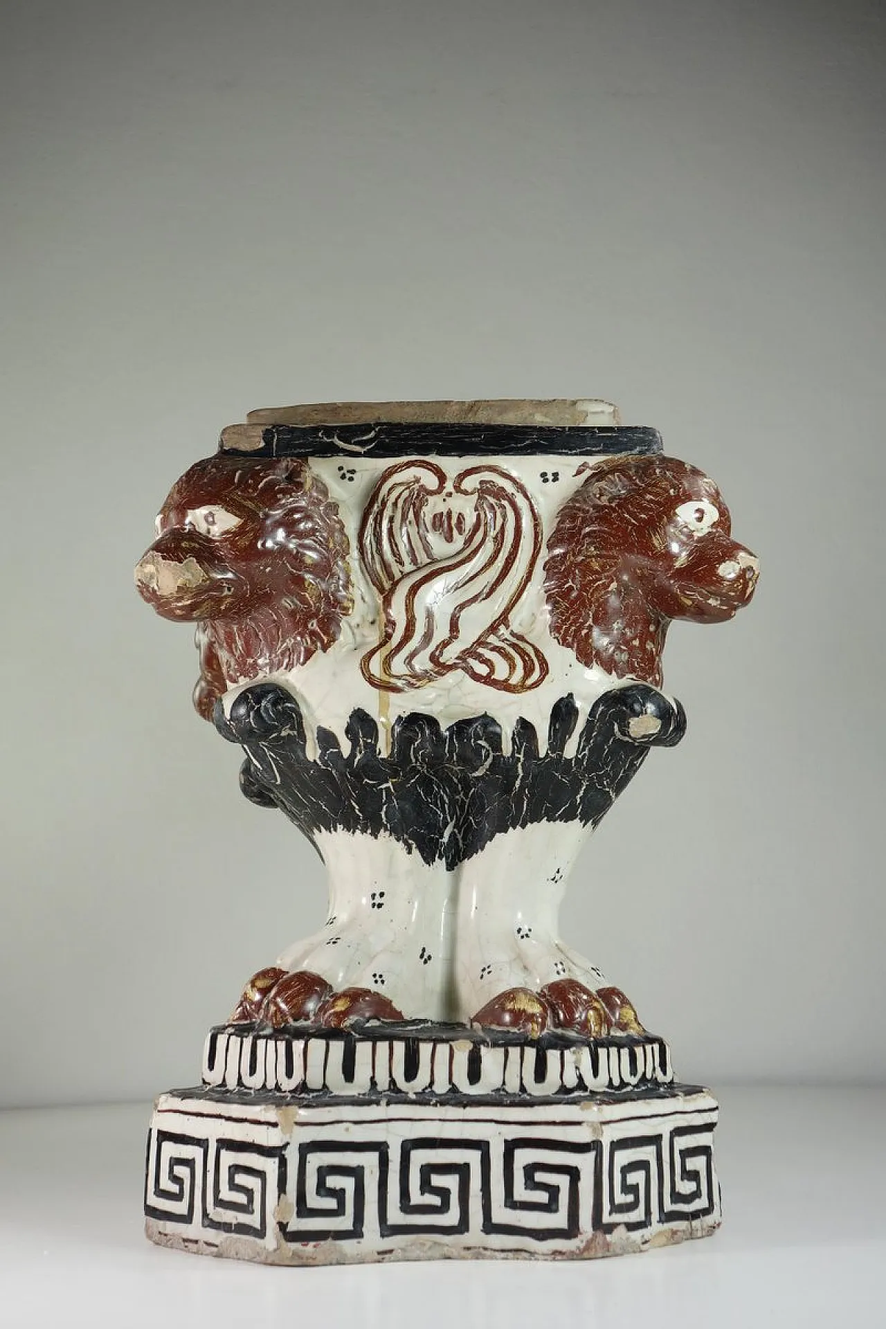 Ceramic maiolica vase by Giustiniani, 19th century 3