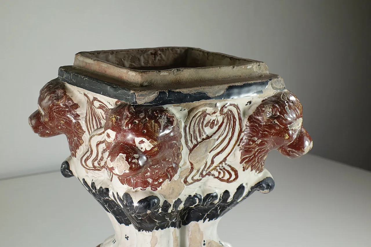 Ceramic maiolica vase by Giustiniani, 19th century 9