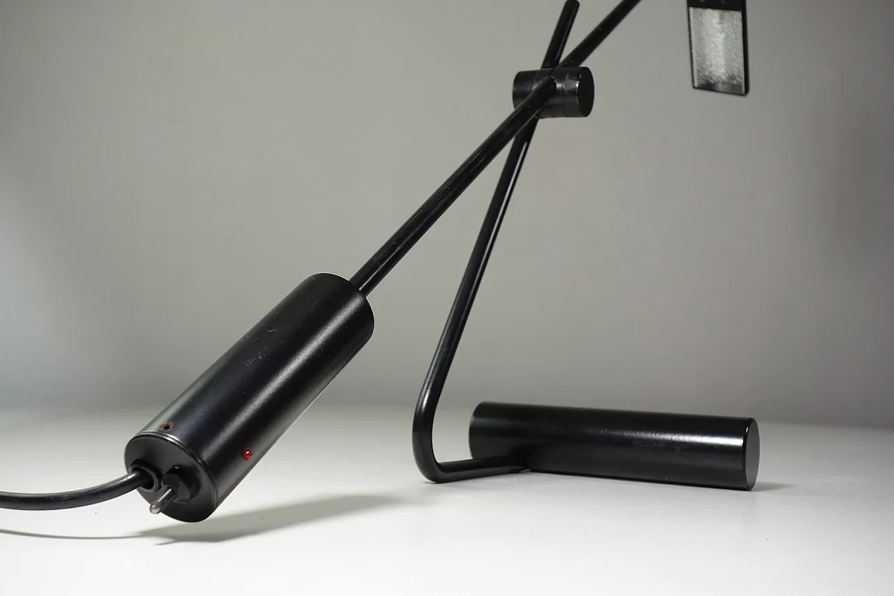 Lampada da scrivania nera, anni '80 3