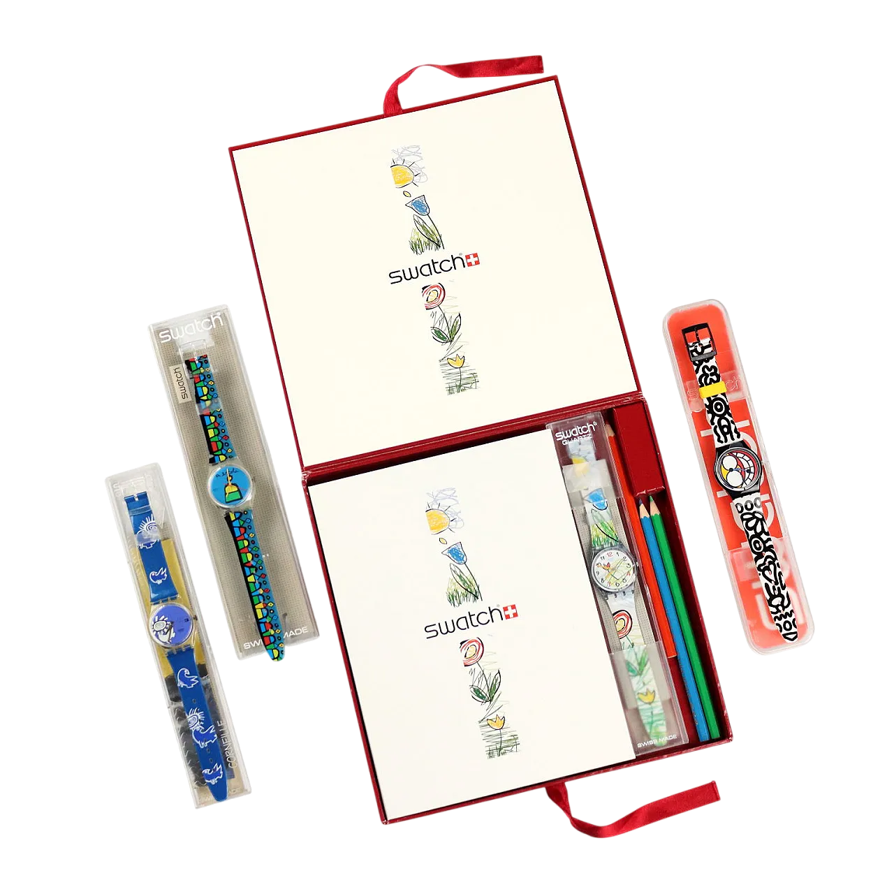 3 Swatch watches colours theme, French edition, 1990s 11