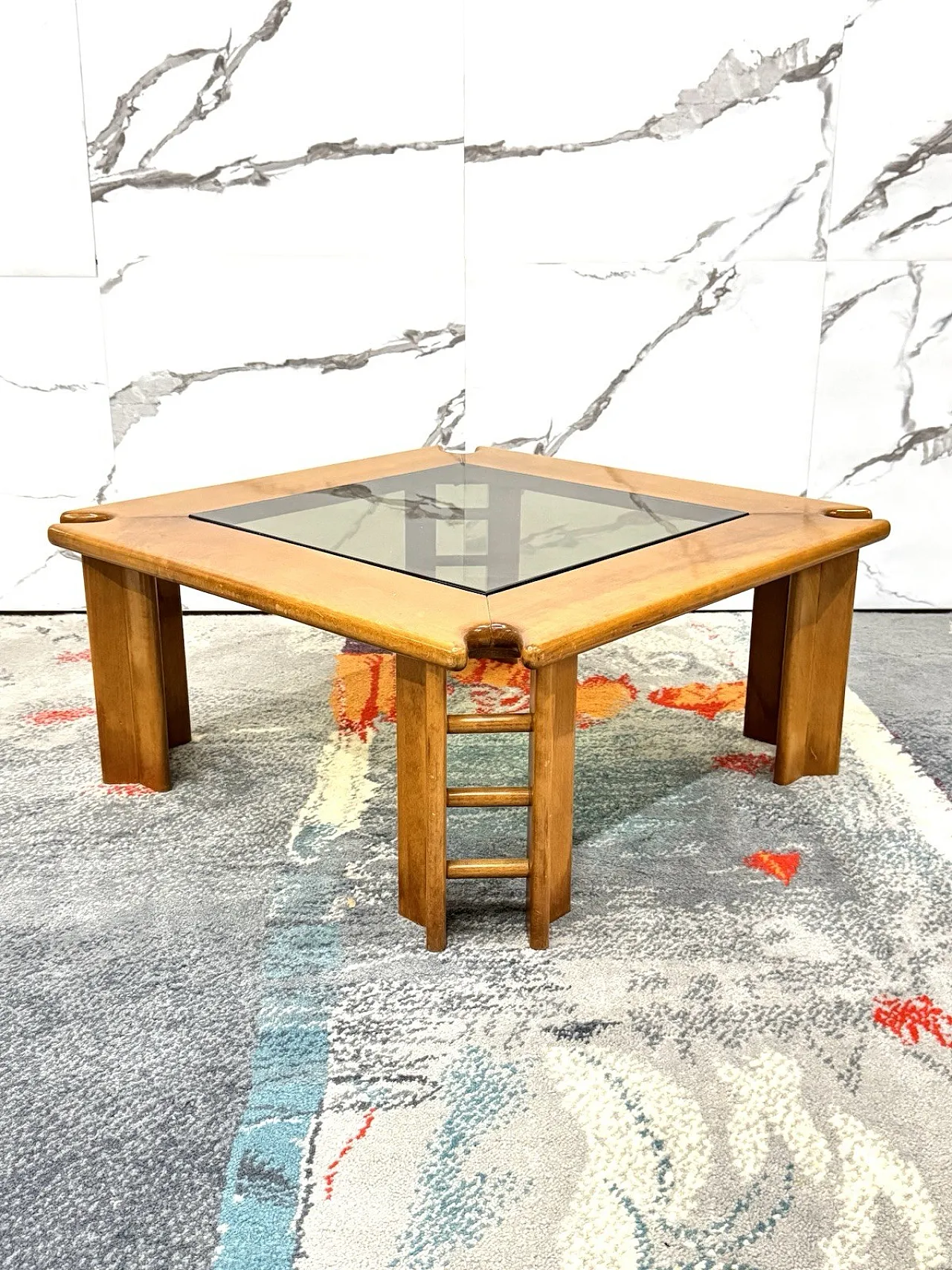 Wooden coffee table by Afra and Tobia Scarpa, 1960s 1