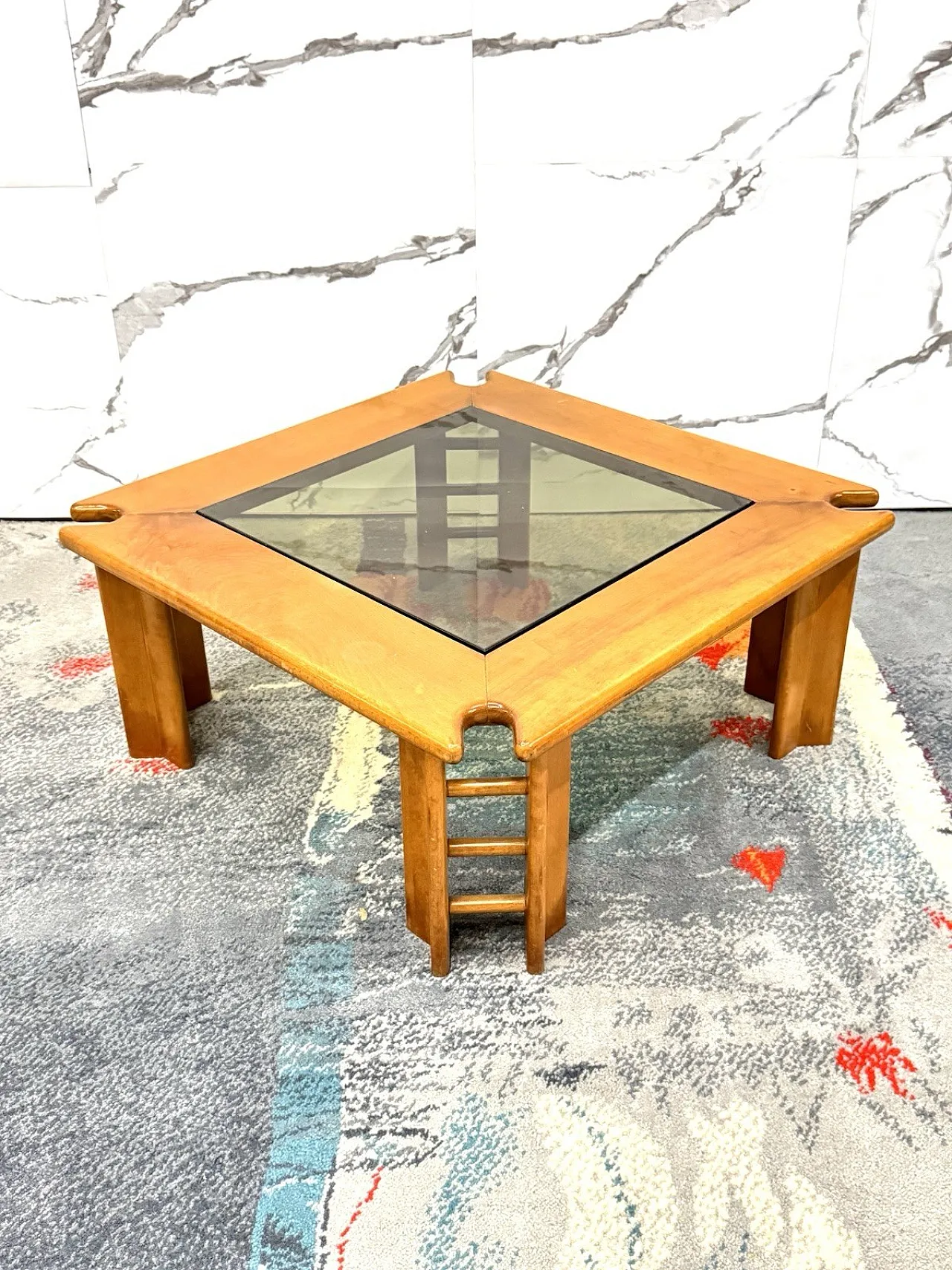 Wooden coffee table by Afra and Tobia Scarpa, 1960s 2