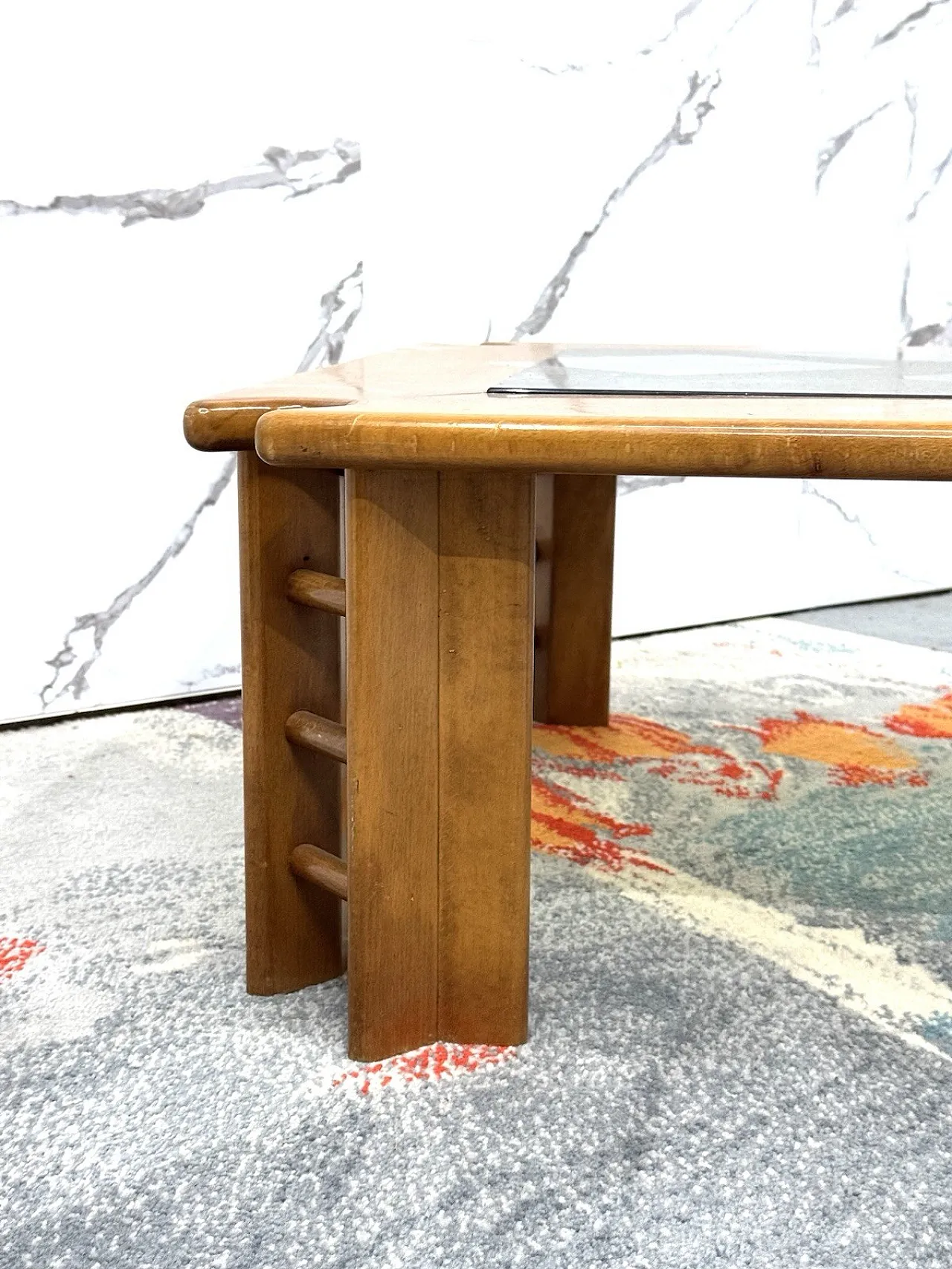 Wooden coffee table by Afra and Tobia Scarpa, 1960s 6