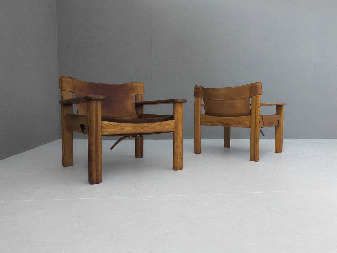 Coppia di poltrone Natura in pelle di Karin Mobring per Ikea, anni '70 22