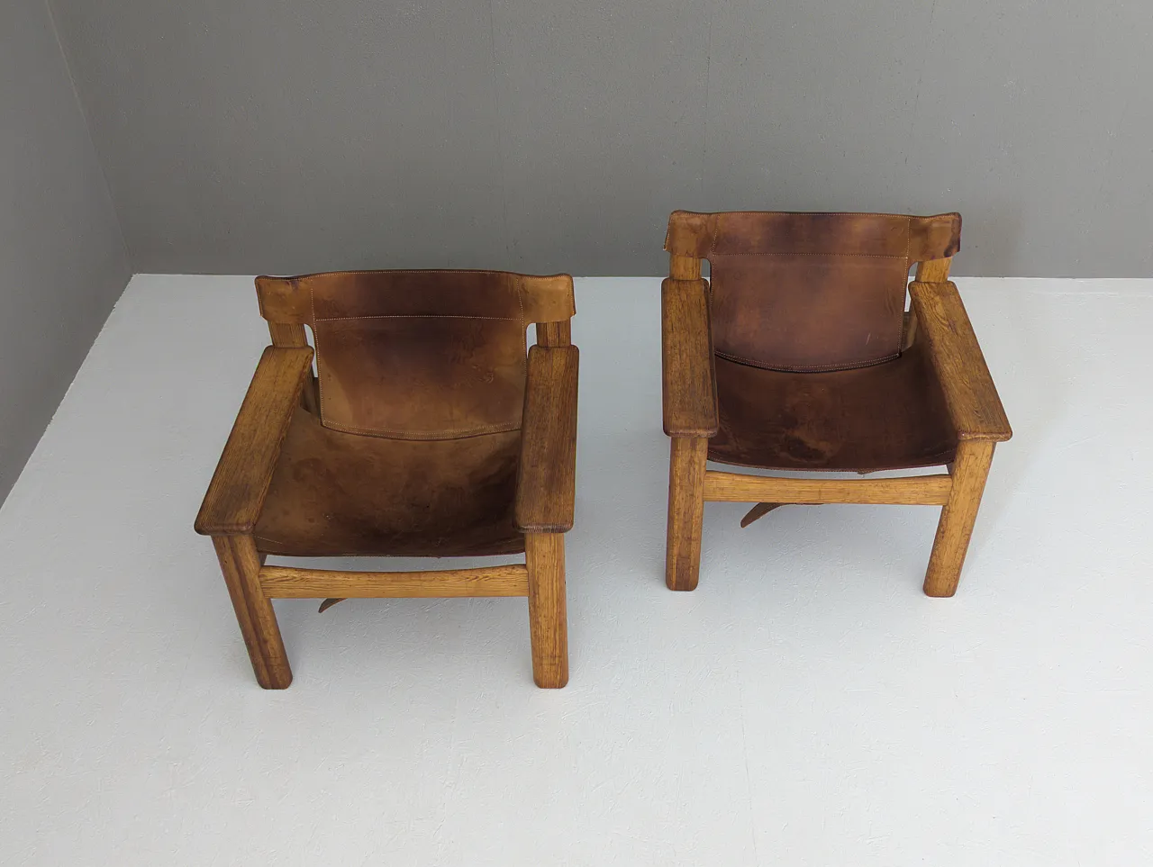 Coppia di poltrone Natura in pelle di Karin Mobring per Ikea, anni '70 24