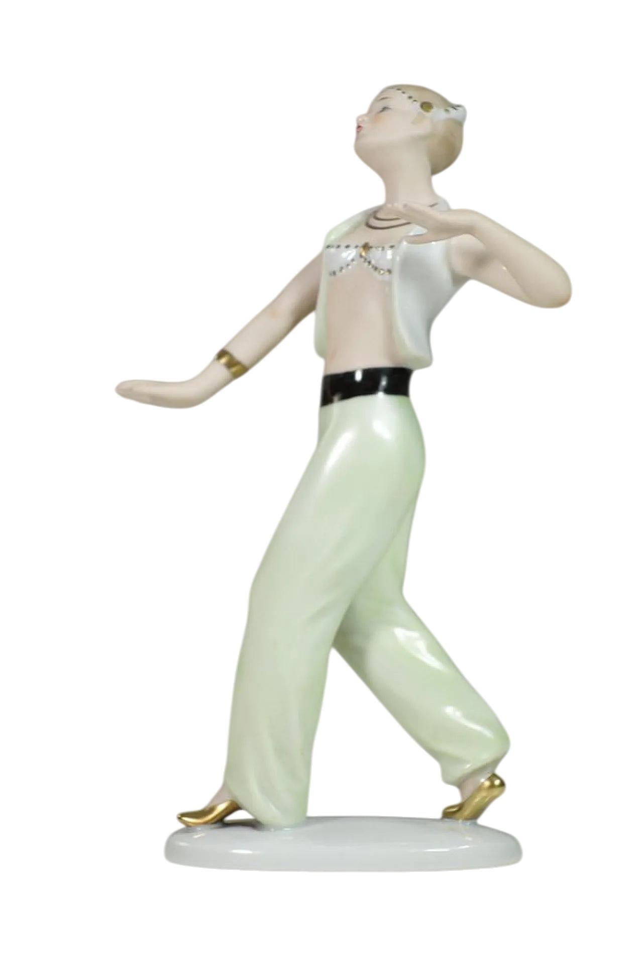 Odalisc porcelain Art Deco figure by Wallendorf, 1940s 8