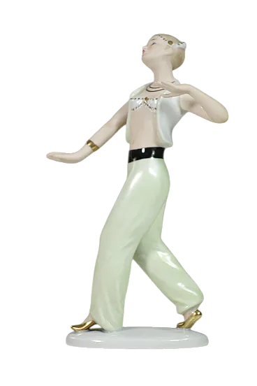 Figura Art Déco in porcellana Odalisca di Wallendorf, anni '40