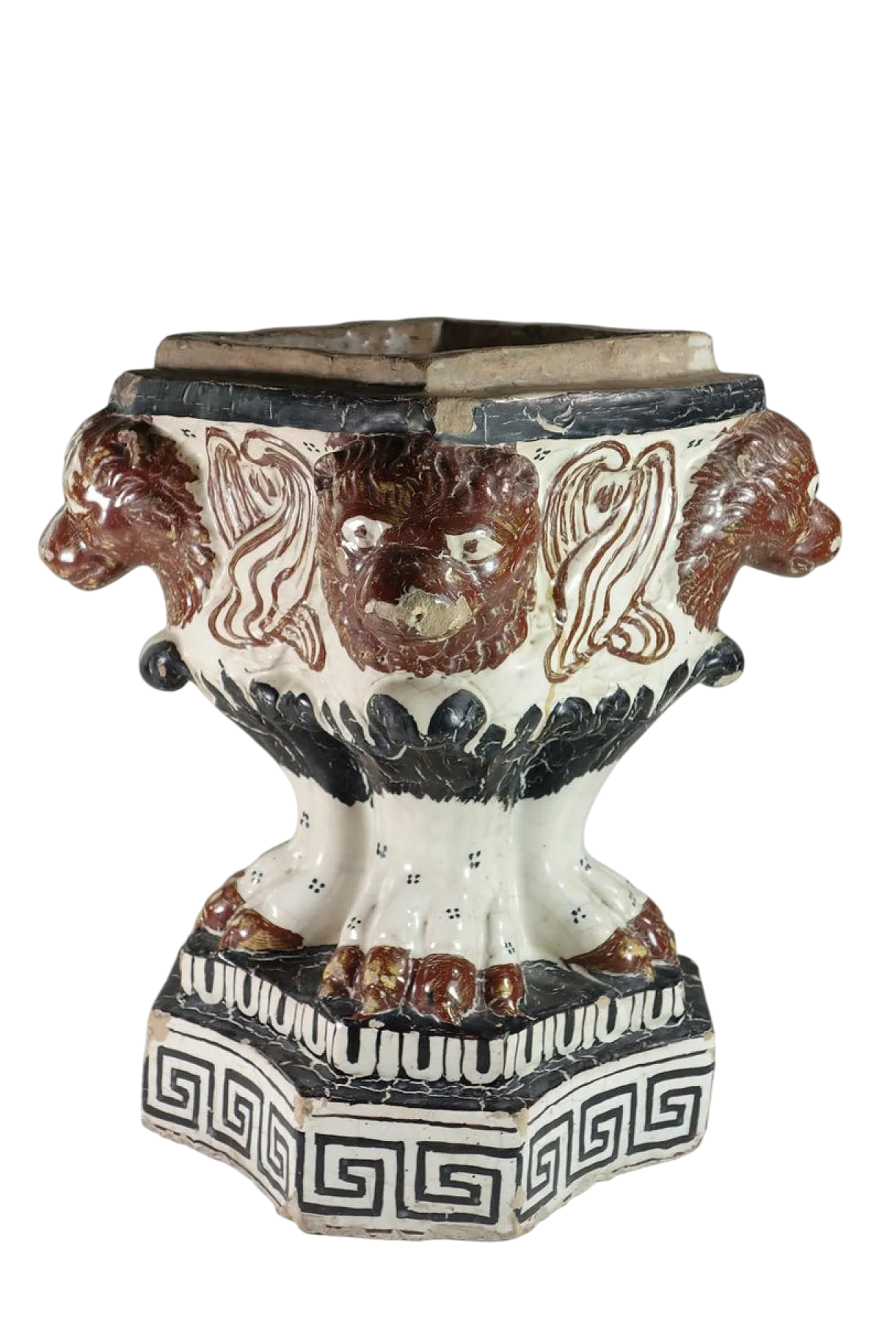 Ceramic maiolica vase by Giustiniani, 19th century 12