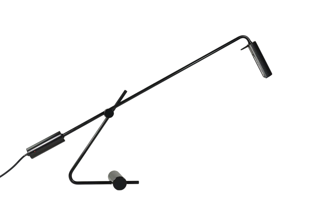 Lampada da scrivania nera, anni '80 10
