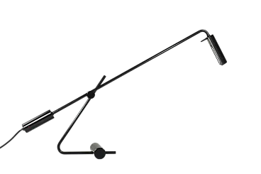 Lampada da scrivania nera, anni '80