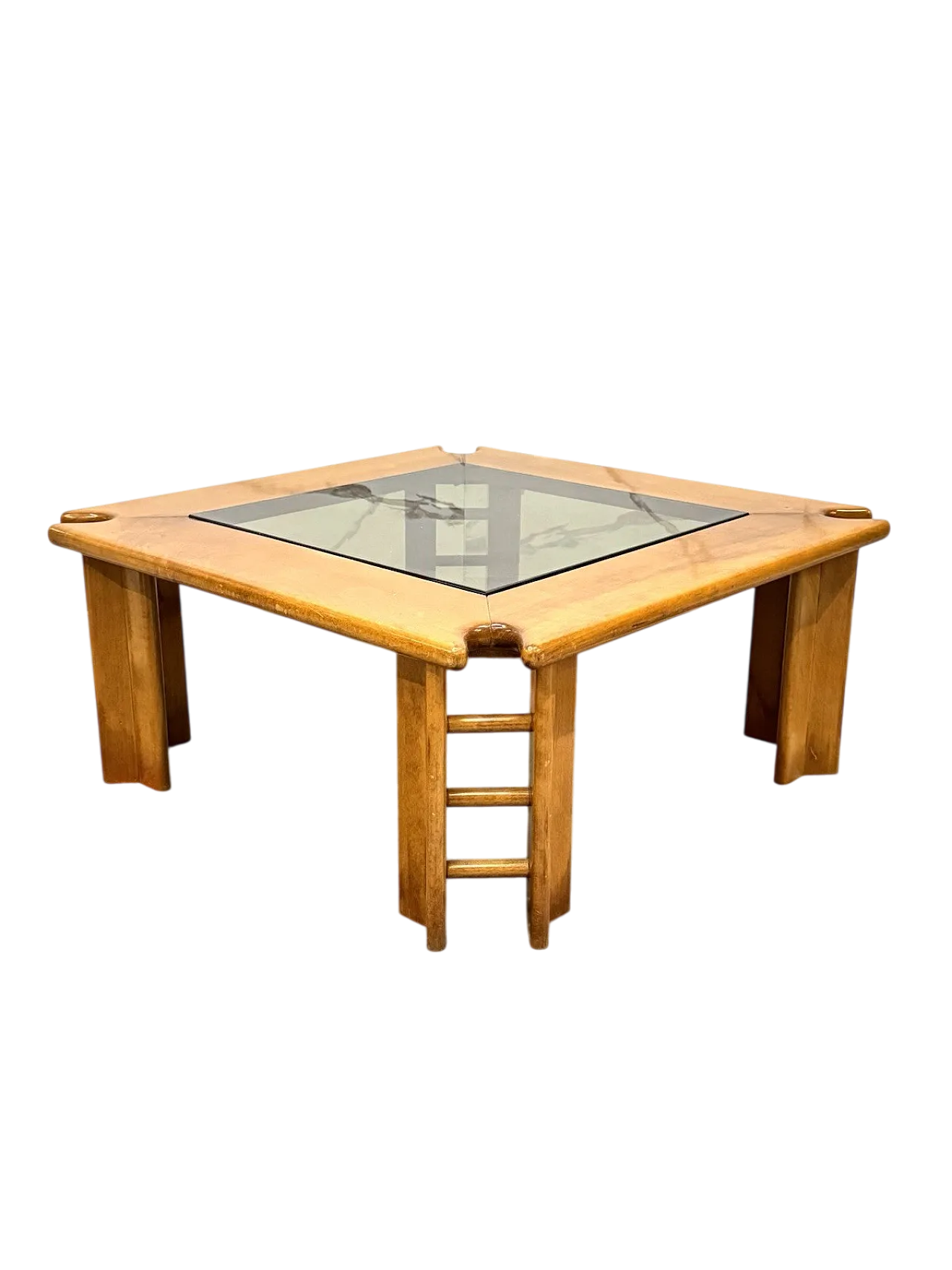 Wooden coffee table by Afra and Tobia Scarpa, 1960s 10