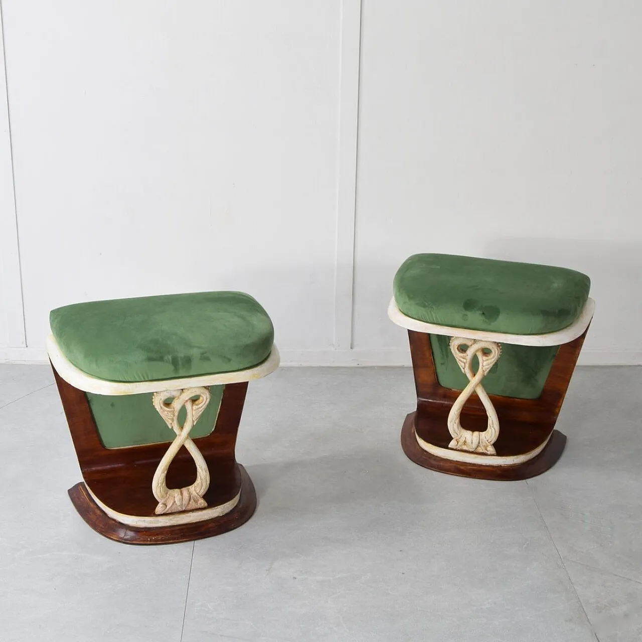 Coppia di panche attribuite a Pier Luigi Colli, anni '40 2