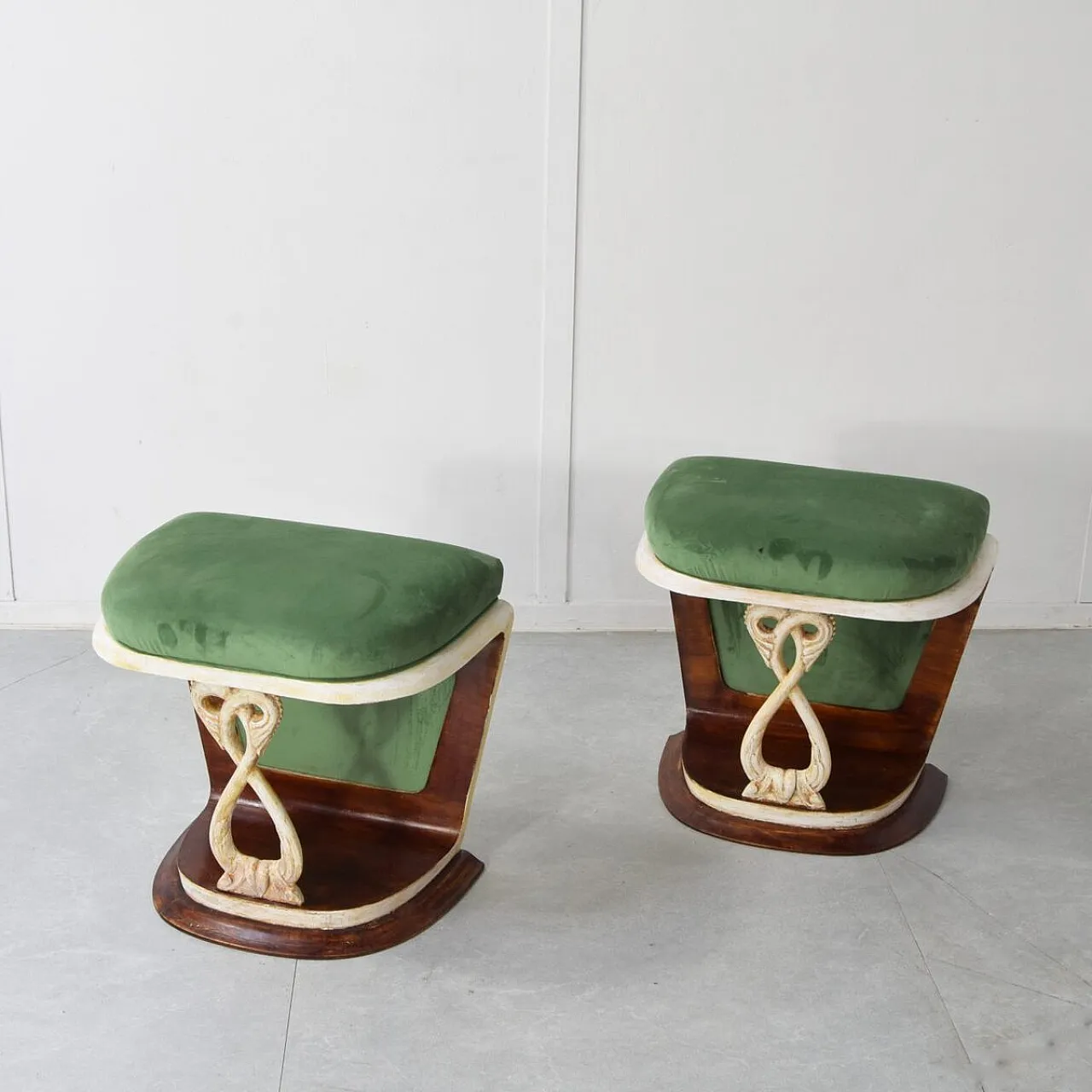 Coppia di panche attribuite a Pier Luigi Colli, anni '40 3