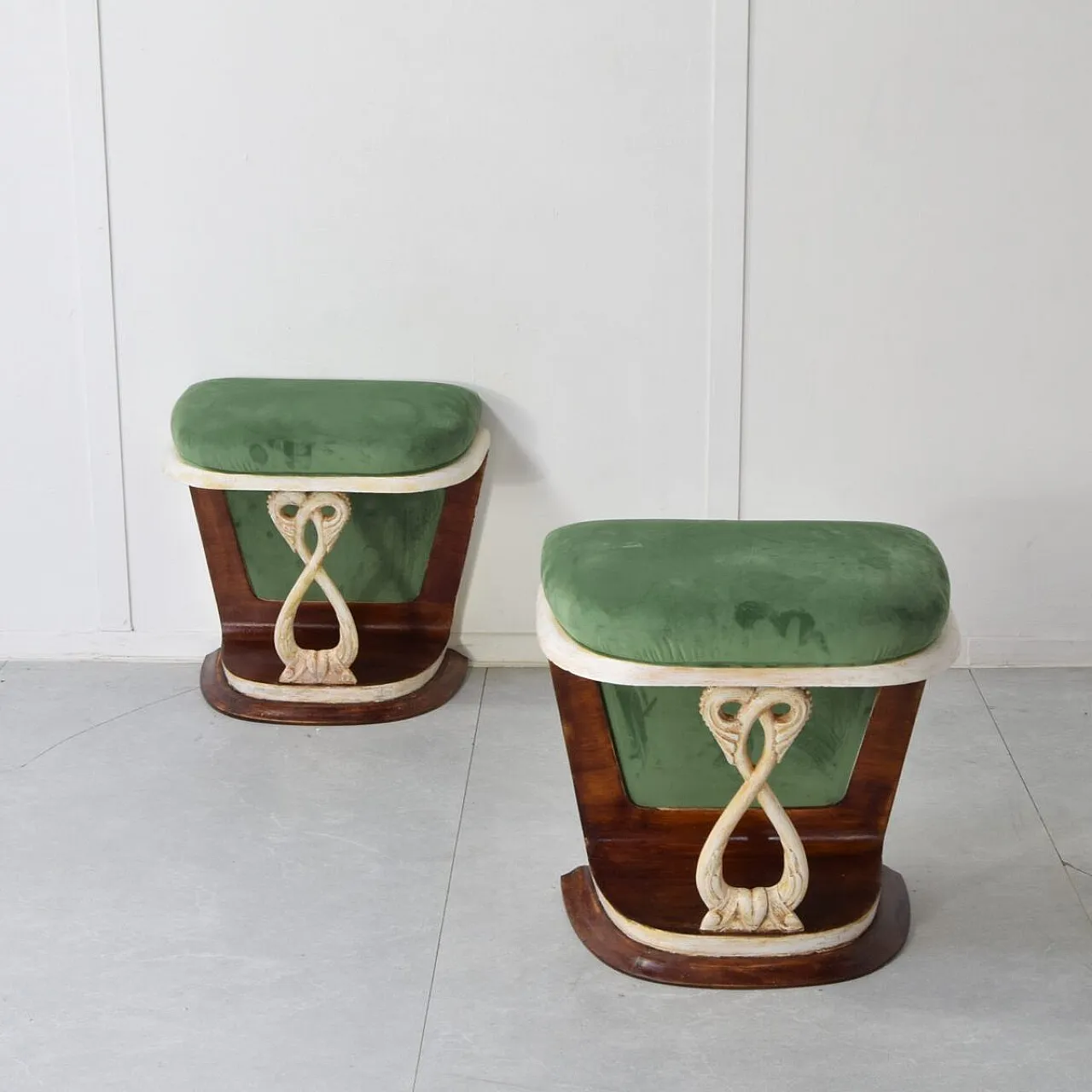 Coppia di panche attribuite a Pier Luigi Colli, anni '40 9