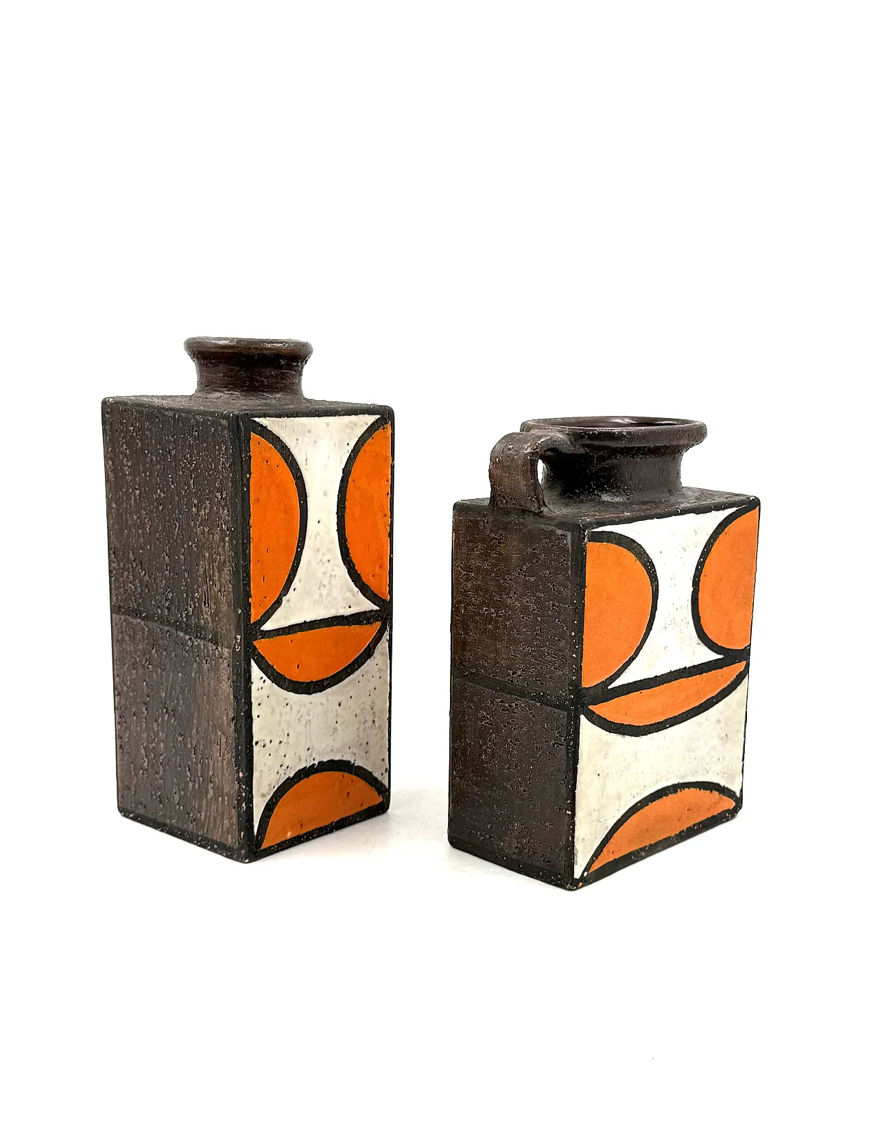Pair of Space Age ceramic vases by Bitossi, 70s 1