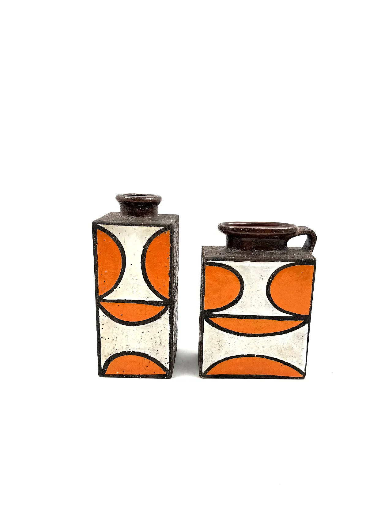 Pair of Space Age ceramic vases by Bitossi, 70s 5
