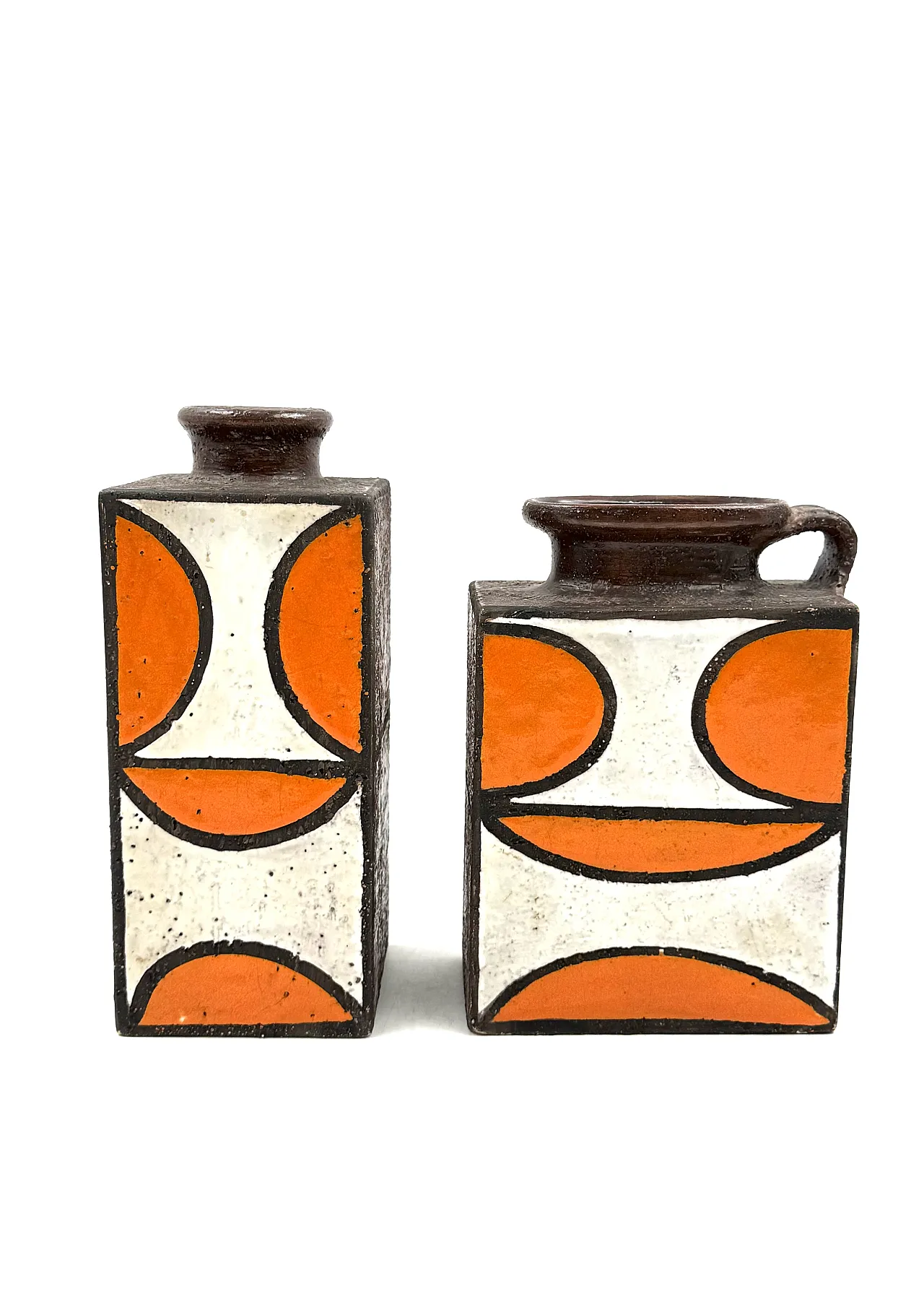 Pair of Space Age ceramic vases by Bitossi, 70s 6