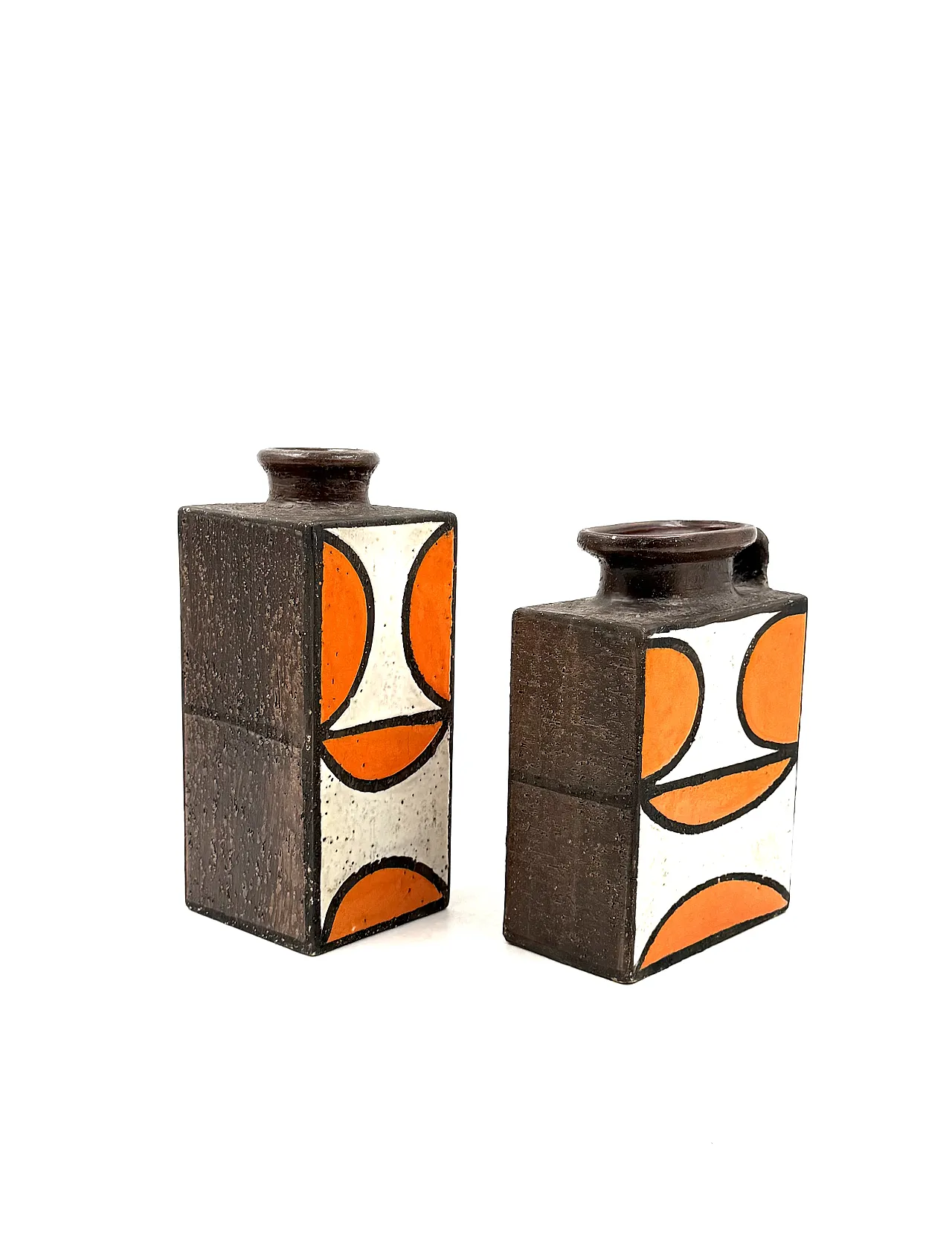 Pair of Space Age ceramic vases by Bitossi, 70s 9