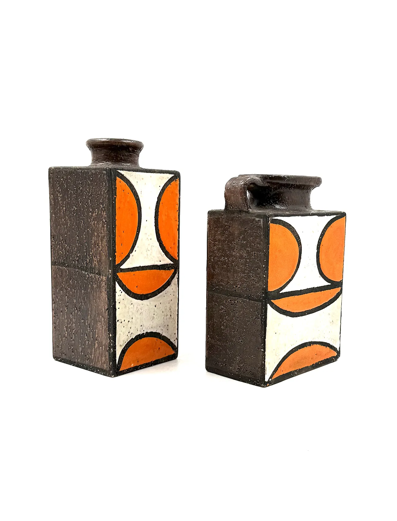 Pair of Space Age ceramic vases by Bitossi, 70s 11
