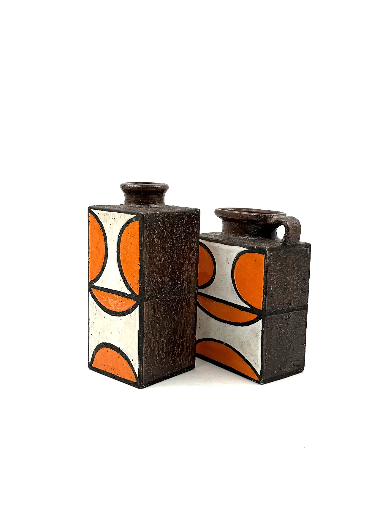 Pair of Space Age ceramic vases by Bitossi, 70s 13