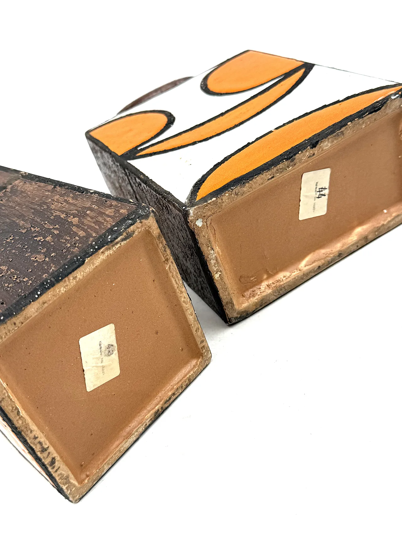 Pair of Space Age ceramic vases by Bitossi, 70s 14