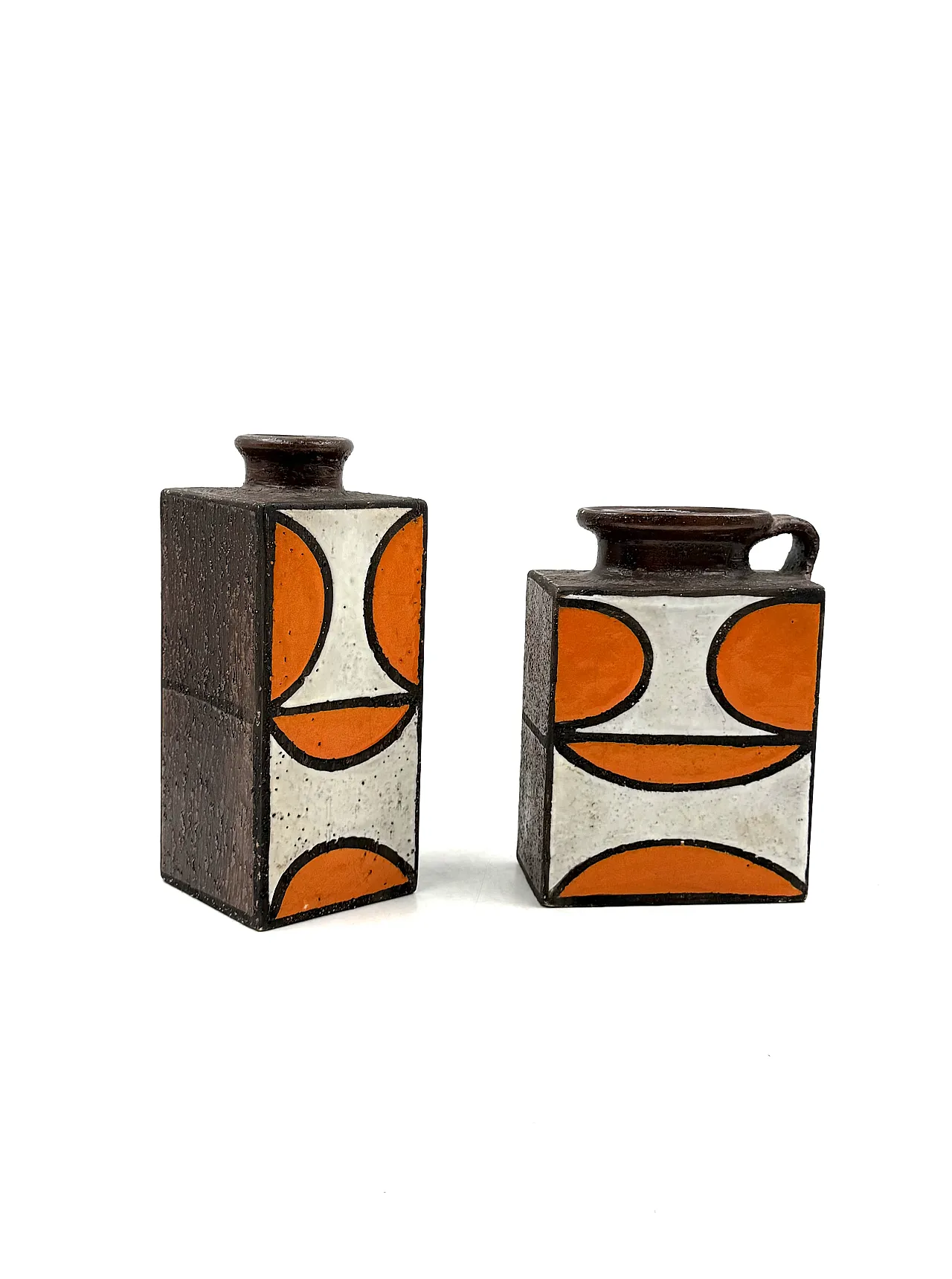 Pair of Space Age ceramic vases by Bitossi, 70s 15