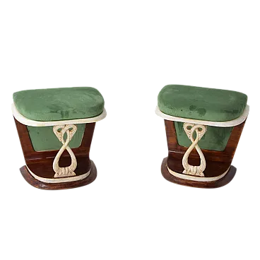 Coppia di panche attribuite a Pier Luigi Colli, anni '40