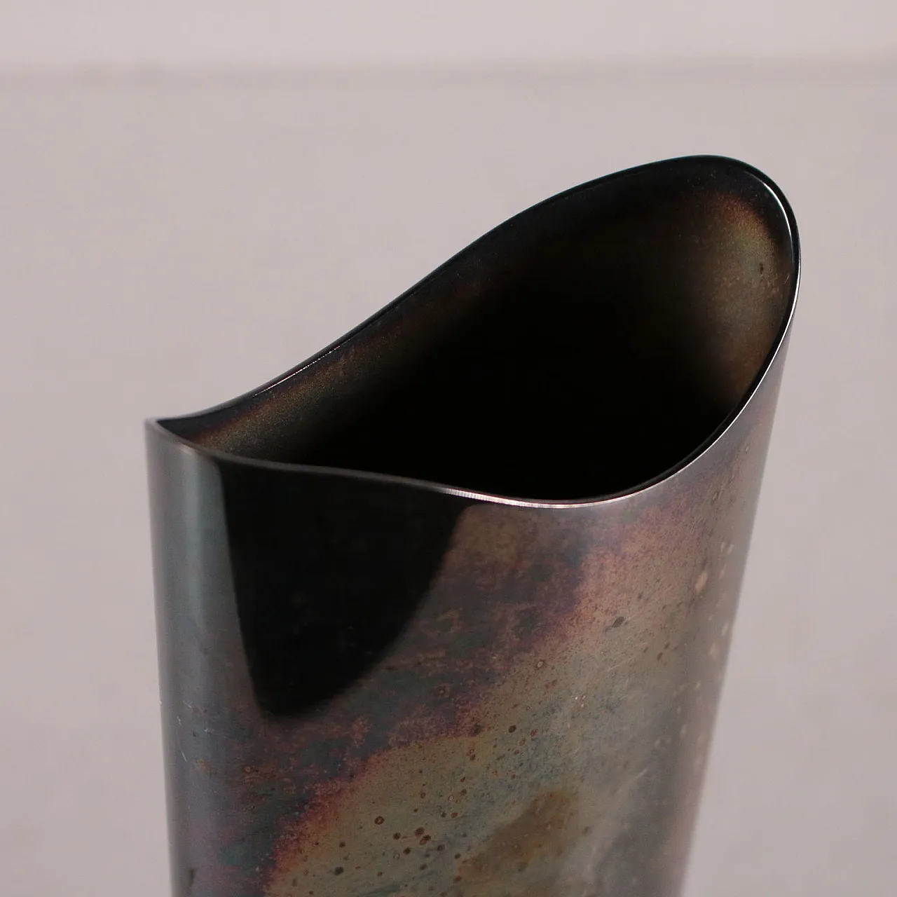 3 Silver-plated brass vases by Giuliano Malimpensa for Mesa Italia 3