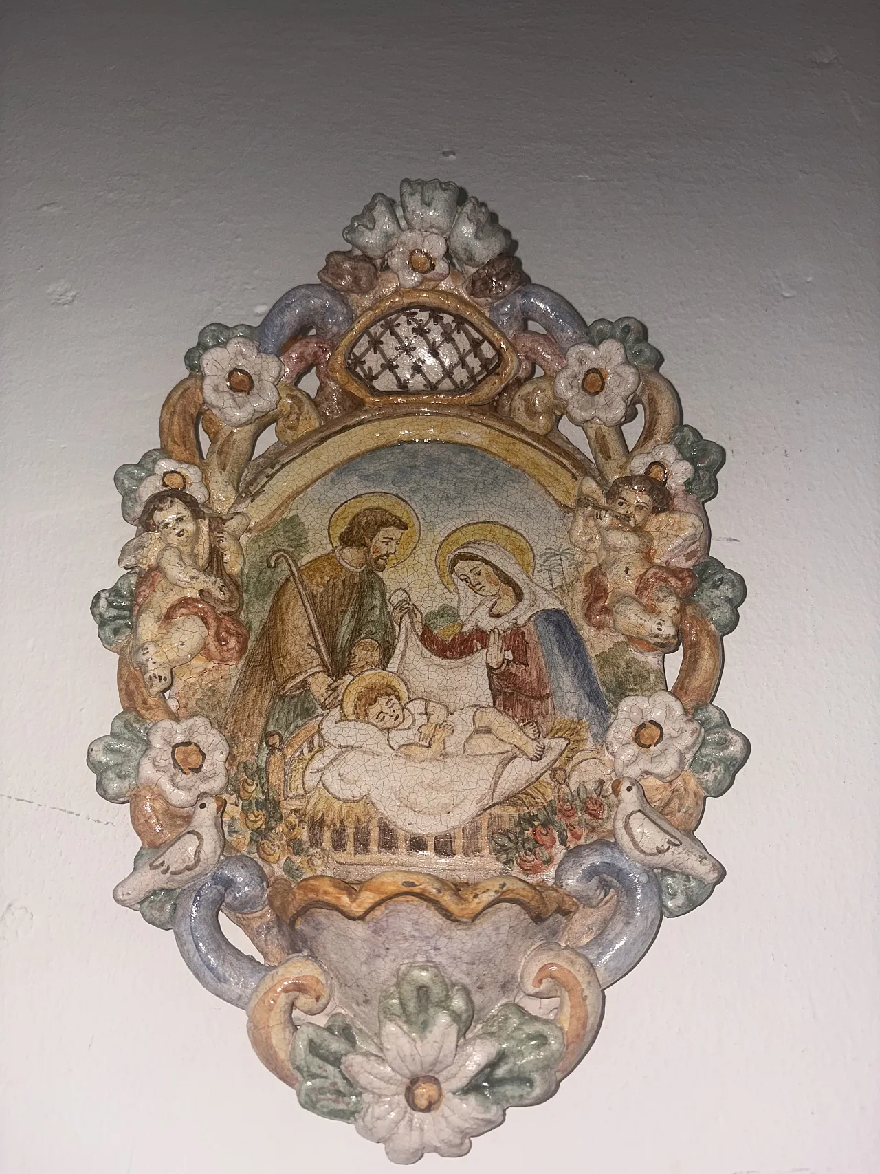 Acquasantiera sacra famiglia, anni '50 1