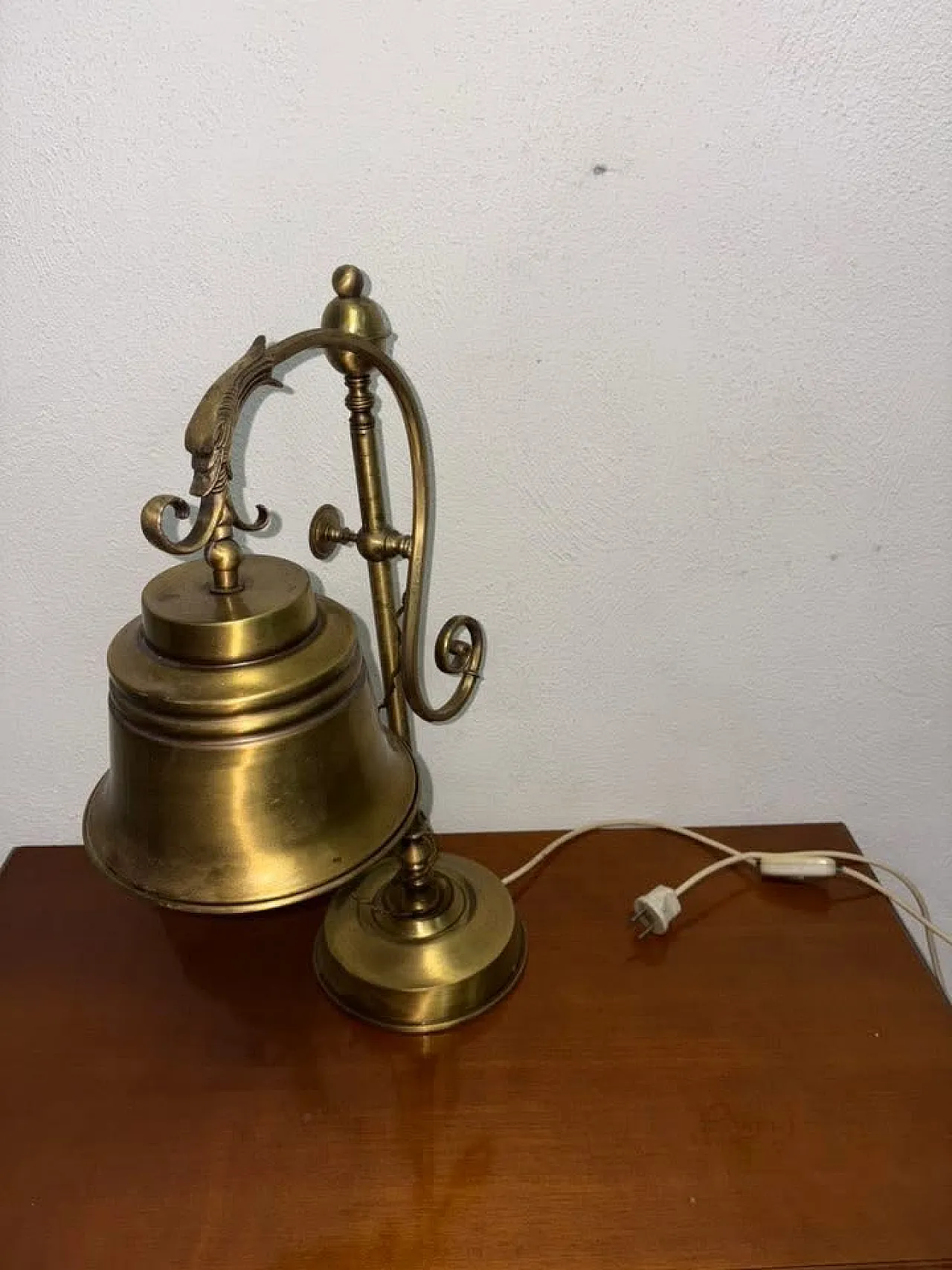 Lampada in ottone, anni 30 3