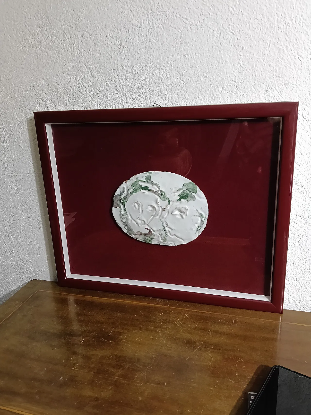 Ernesto Treccani forms ceramic with frame, late 20th century 1