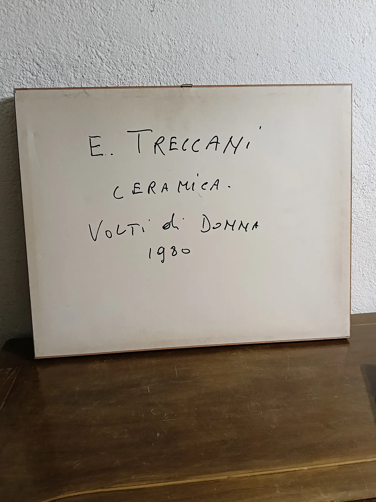 Ernesto Treccani forms ceramic with frame, late 20th century 3