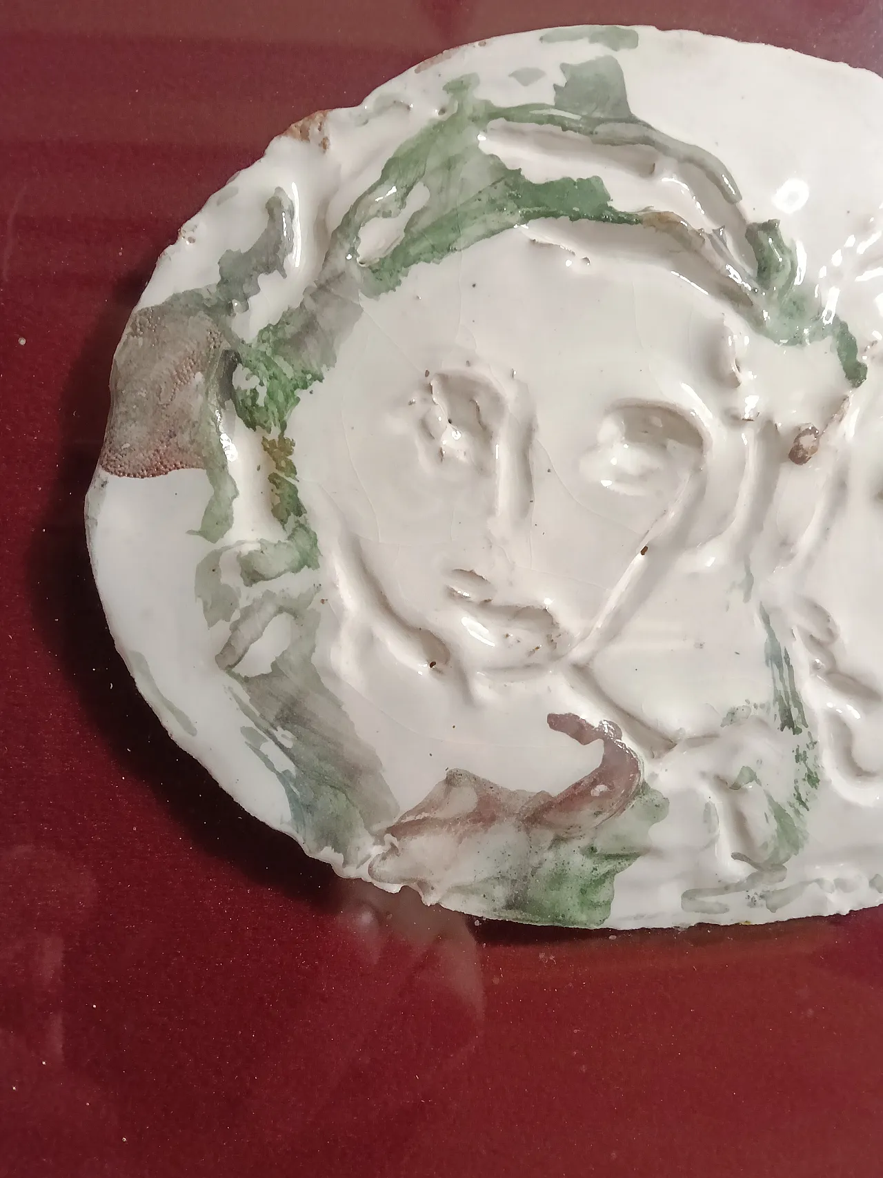 Ernesto Treccani forms ceramic with frame, late 20th century 4