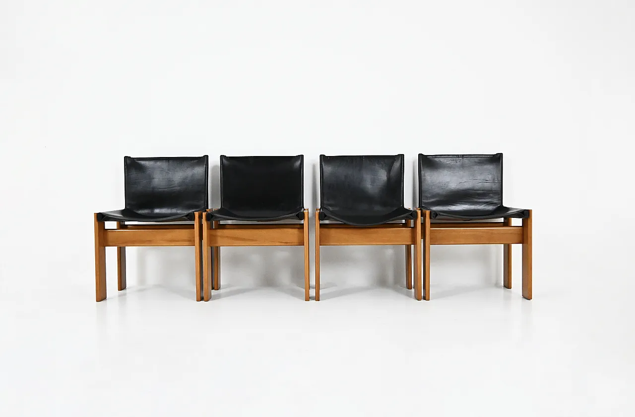 4 sedie monache di AFRA e TOBIA Scarpa per Molteni, 70s 3