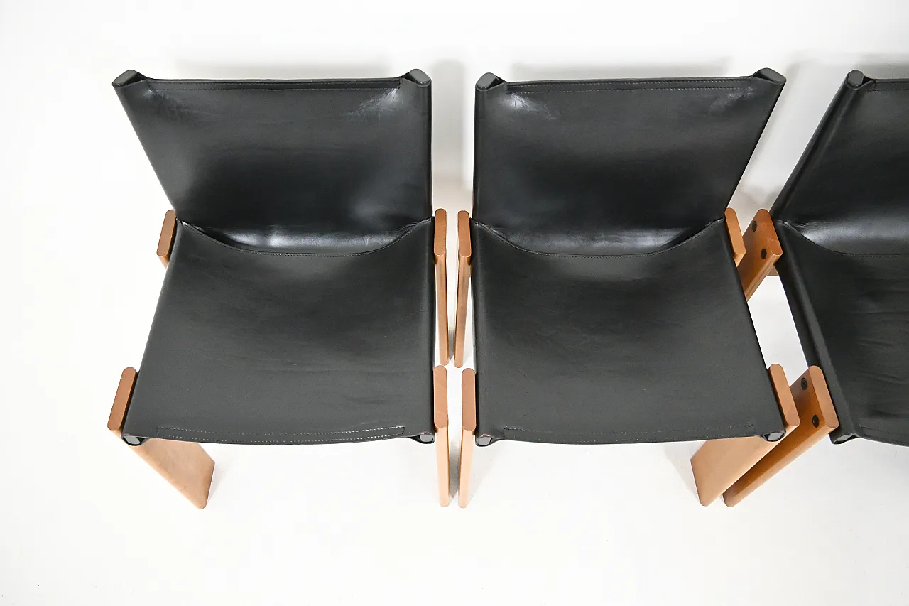 4 sedie monache di AFRA e TOBIA Scarpa per Molteni, 70s 8