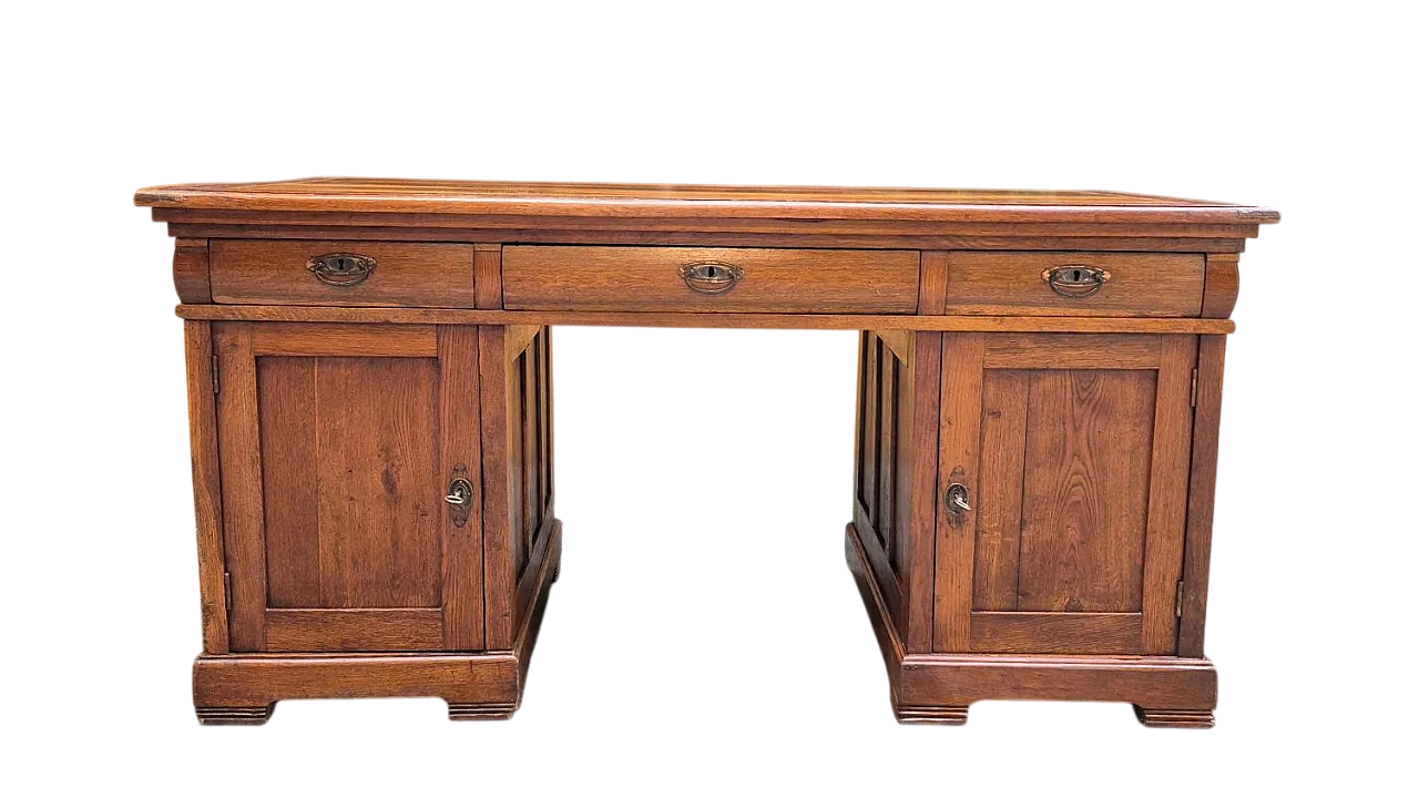 Scrivania in legno di noce e rovere, '800 6