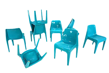 Sedia Space Age modello 4973 di Schröder & Henzelmann, anni '70