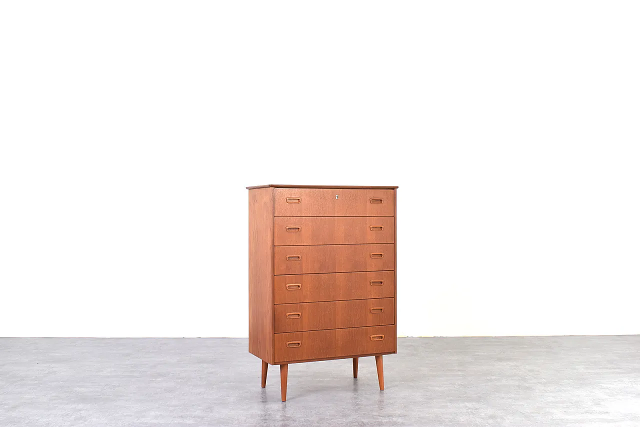 Mid-Century Danish Teak Chest of Drawers, 1960s 2