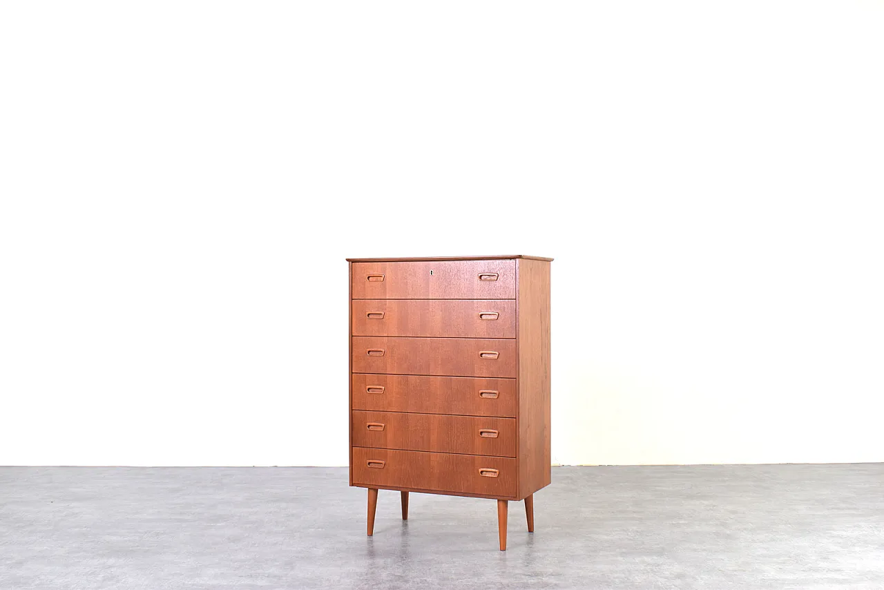 Mid-Century Danish Teak Chest of Drawers, 1960s 3