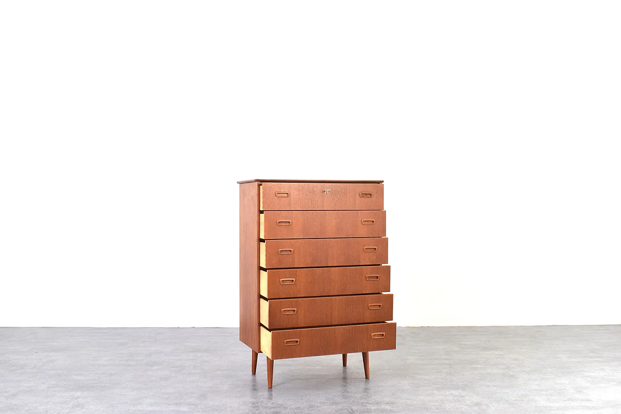Mid-Century Danish Teak Chest of Drawers, 1960s 4