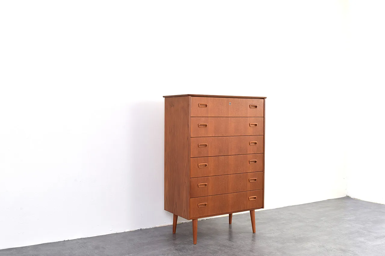 Mid-Century Danish Teak Chest of Drawers, 1960s 8
